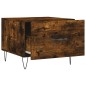 vidaXL Mesa de centro 2 uds madera ingeniería roble ahumado 50x50x40cm