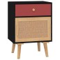 vidaXL Mesitas de noche 2 uds madera contrachapada negro 40x30x55 cm vidaXL Mesitas de noche 2 uds madera contrachapada negro 40x30x55 cm