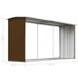 vidaXL Casetilla para leña acero galvanizado marrón 330x92x153 cm vidaXL Casetilla para leña acero galvanizado marrón 330x92x153 cm