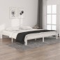 vidaXL Estructura de cama madera maciza de pino blanco 200x200 cm