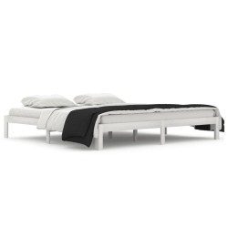 vidaXL Estructura de cama madera maciza de pino blanco 200x200 cm