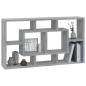vidaXL Estantería de pared con 8 compartimentos gris Sonoma vidaXL Estantería de pared con 8 compartimentos gris Sonoma