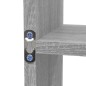 vidaXL Estantería de pared con 8 compartimentos gris Sonoma vidaXL Estantería de pared con 8 compartimentos gris Sonoma