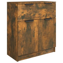 vidaXL Aparador madera contrachapada color roble ahumado 60x30x70 cm