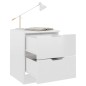 vidaXL Mesitas noche 2 uds madera ingeniería blanco brillo 40x40x50 cm vidaXL Mesitas noche 2 uds madera ingeniería blanco brillo 40x40x50 cm