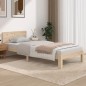 vidaXL Estructura de cama de madera maciza de pino 90x200 cm vidaXL Estructura de cama de madera maciza de pino 90x200 cm