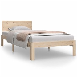 vidaXL Estructura de cama de madera maciza de pino 90x200 cm