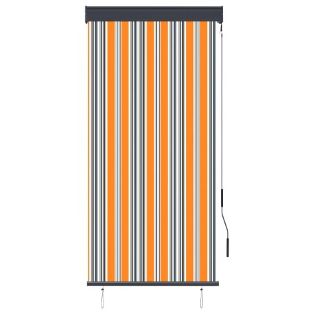 vidaXL Estor enrollable de exterior amarillo y azul 80x250 cm