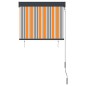 vidaXL Estor enrollable de exterior amarillo y azul 80x250 cm vidaXL Estor enrollable de exterior amarillo y azul 80x250 cm
