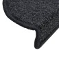 vidaXL Alfombrillas de escalera 10 unidades gris oscuro 65x24x4 cm vidaXL Alfombrillas de escalera 10 unidades gris oscuro 65x24x4 cm