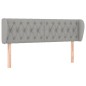 vidaXL Cabecero de tela gris claro 163x23x78/88 cm