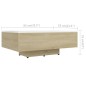 vidaXL Mesa de centro madera contrachapada blanco y roble 85x55x31 cm vidaXL Mesa de centro madera contrachapada blanco y roble 85x55x31 cm