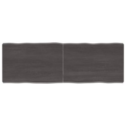 vidaXL Tablero mesa madera tratada borde vivo marrón 120x40x(2-6) cm