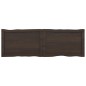 vidaXL Tablero mesa madera tratada borde vivo marrón 120x40x(2-6) cm