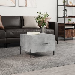 vidaXL Mesa de centro madera de ingeniería gris hormigón 50x50x40 cm