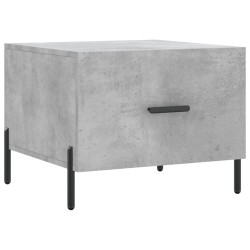 vidaXL Mesa de centro madera de ingeniería gris hormigón 50x50x40 cm