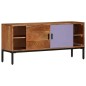 vidaXL Mueble TV madera maciza acacia marrón miel y gris 110x30x50 cm