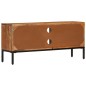 vidaXL Mueble TV madera maciza acacia marrón miel y gris 110x30x50 cm