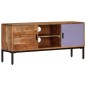 vidaXL Mueble TV madera maciza acacia marrón miel y gris 110x30x50 cm