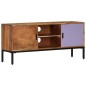 vidaXL Mueble TV madera maciza acacia marrón miel y gris 110x30x50 cm