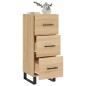 vidaXL Aparador madera contrachapada color roble Sonoma 34,5x34x90 cm