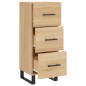 vidaXL Aparador madera contrachapada color roble Sonoma 34,5x34x90 cm