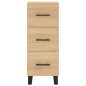 vidaXL Aparador madera contrachapada color roble Sonoma 34,5x34x90 cm