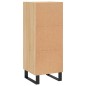 vidaXL Aparador madera contrachapada color roble Sonoma 34,5x34x90 cm