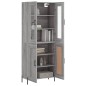 vidaXL Aparador alto madera contrachapada gris sonoma 69,5x34x180 cm
