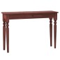 vidaXL Mesa consola clásica de madera maciza caoba marrón 110x30x75cm vidaXL Mesa consola clásica de madera maciza caoba marrón 110x30x75cm