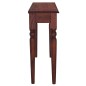 vidaXL Mesa consola clásica de madera maciza caoba marrón 110x30x75cm vidaXL Mesa consola clásica de madera maciza caoba marrón 110x30x75cm