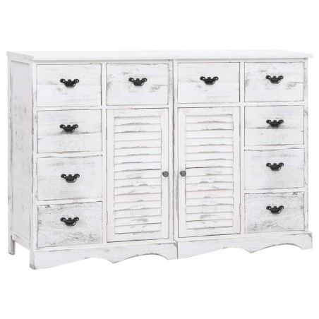 vidaXL Aparador con 10 cajones madera blanco 113x30x79 cm