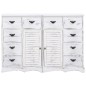 vidaXL Aparador con 10 cajones madera blanco 113x30x79 cm vidaXL Aparador con 10 cajones madera blanco 113x30x79 cm