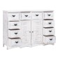 vidaXL Aparador con 10 cajones madera blanco 113x30x79 cm vidaXL Aparador con 10 cajones madera blanco 113x30x79 cm