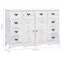 vidaXL Aparador con 10 cajones madera blanco 113x30x79 cm vidaXL Aparador con 10 cajones madera blanco 113x30x79 cm