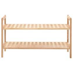 vidaXL Zapatero de madera maciza de nogal 69x26x40 cm 