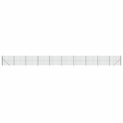 vidaXL Cerca de alambre con pinchos de anclaje verde 2x25 m