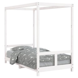 vidaXL Estructura de cama para niños madera de pino blanco 80x160 cm