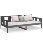 vidaXL Sofá cama madera maciza de pino gris 80x200 cm vidaXL Sofá cama madera maciza de pino gris 80x200 cm