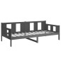 vidaXL Sofá cama madera maciza de pino gris 80x200 cm vidaXL Sofá cama madera maciza de pino gris 80x200 cm