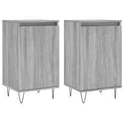 vidaXL Aparadores 2 uds madera de ingeniería gris Sonoma 40x35x70 cm