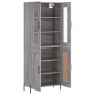 vidaXL Aparador alto madera contrachapada gris sonoma 69,5x34x180 cm