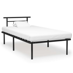vidaXL Estructura de cama de metal negro 100x200 cm