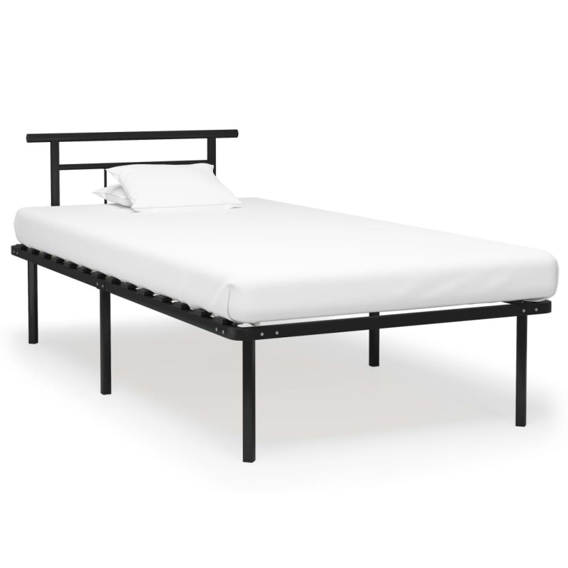 vidaXL Estructura de cama de metal negro 100x200 cm vidaXL Estructura de cama de metal negro 100x200 cm