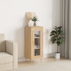 vidaXL Aparador madera contrachapada color roble Sonoma 34,5x34x90 cm