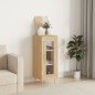vidaXL Aparador madera contrachapada color roble Sonoma 34,5x34x90 cm vidaXL Aparador madera contrachapada color roble Sonoma 34,5x34x90 cm