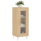 vidaXL Aparador madera contrachapada color roble Sonoma 34,5x34x90 cm vidaXL Aparador madera contrachapada color roble Sonoma 34,5x34x90 cm