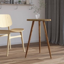 vidaXL Mesa de bistró MDF y hierro marrón oscuro Ø50x76 cm