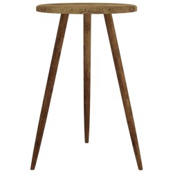 vidaXL Mesa de bistró MDF y hierro marrón oscuro Ø50x76 cm