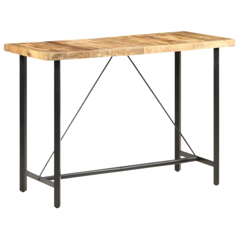 vidaXL Mesa de bar madera maciza de mango rugosa 150x70x107 cm vidaXL Mesa de bar madera maciza de mango rugosa 150x70x107 cm